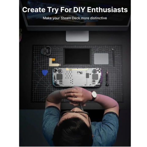 Прозрачная передняя панель JSAUX PC0108 для Steam Deck Purple